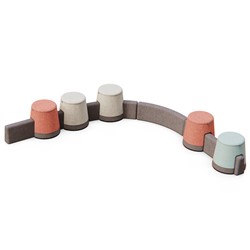 Base curva POP - Módulo tapizado curvo